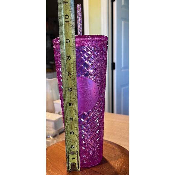 Starbucks Jeweled Pink Taffy Iridescent Tumbler 2021 Venti 24 oz Cold Cup - Picture 6 of 9